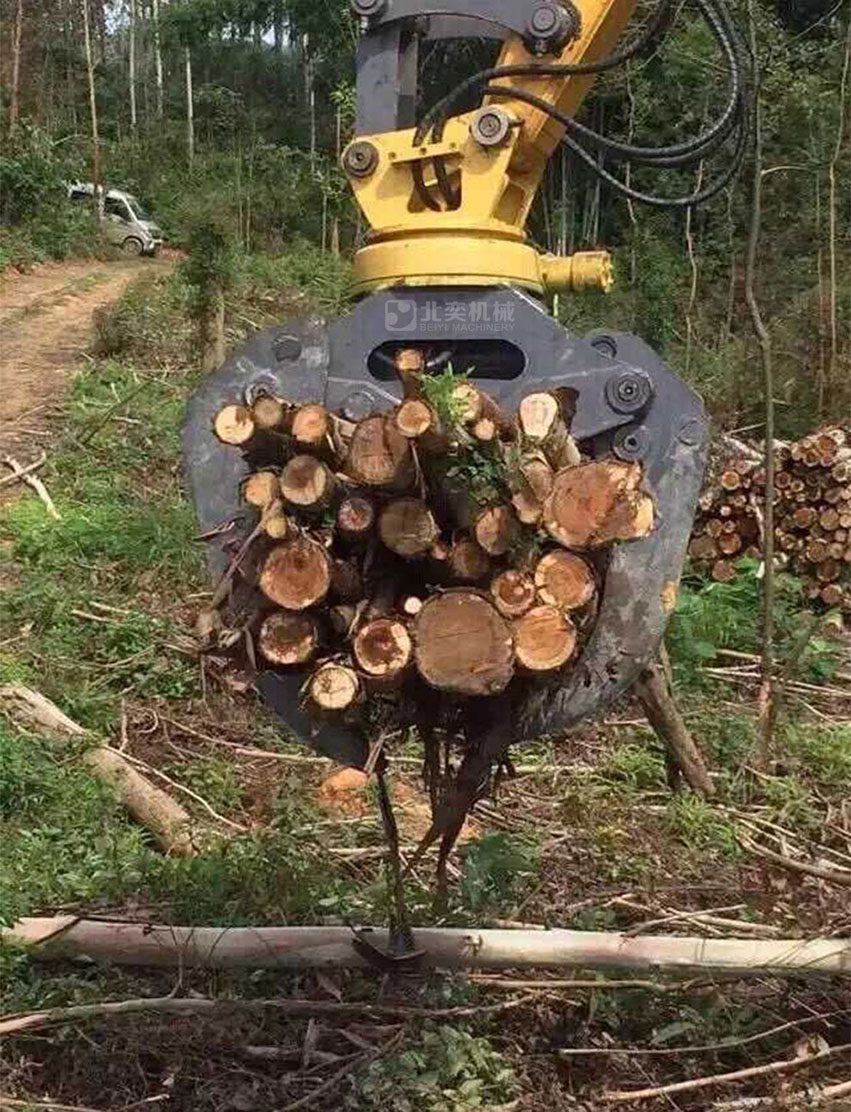 机械抓钢器抓木头